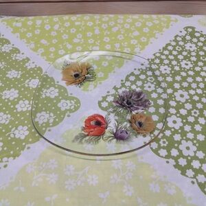 Floral Glass Plate